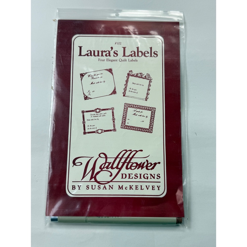 Vintage Wallflower Designs Laura's Quilt Labels Susan McKelvey